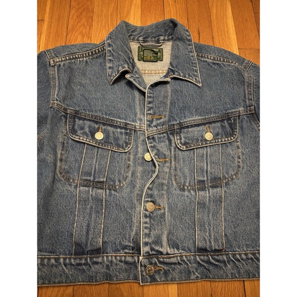 Vintage Ralph Lauren Polo Country Denim Jacket Blue Jean 90s 80s Size M - Picture 2 of 8
